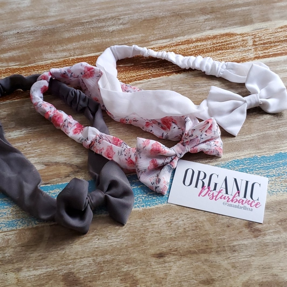 Set of 3 Dainy Bow Hair Wraps Hairbands